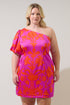 Vallie Floral Kesia One Shoulder Mini Dress Curve